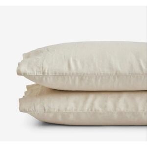 New Company Store Legends Hotel Parchment Washed Linen King Pillowcases Set of 2